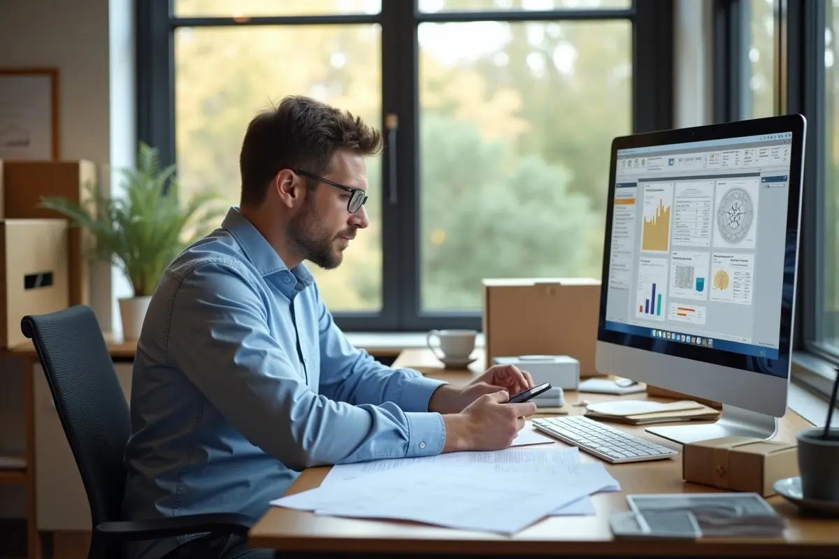 packaging specialist calculating cost effective production quantities