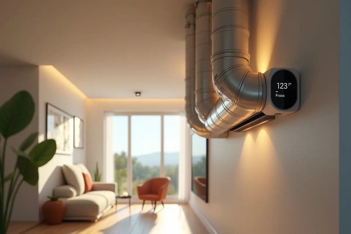 modern hvac system providing comfortable indoor temperature throughout home